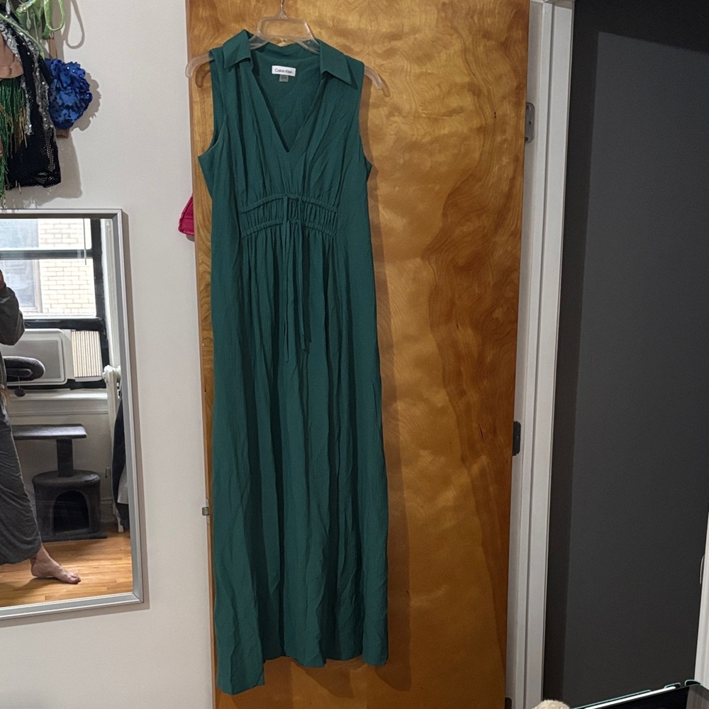 Calvin Klein Green Sleeveless Maxi Dress
